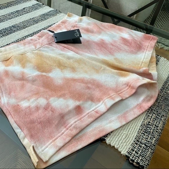 Rails Pink Orange Sunset Tie Dye Jane Pull On Sweat Shorts - Picture 7 of 15